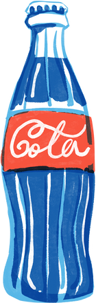 Hand Painted 4th of July Cola in Bottle 