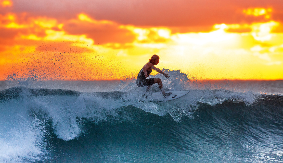 A Man Surfing